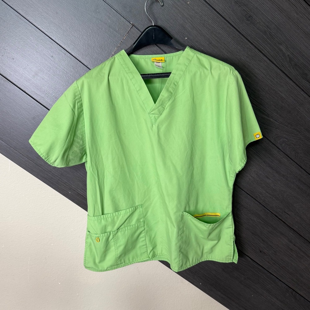 Wink Scrubs Women's V Neck Medical Scrub Top Large Green Uniform